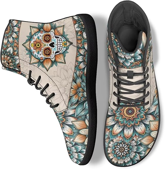 Ecaestolph - sugar skull sneakers womens