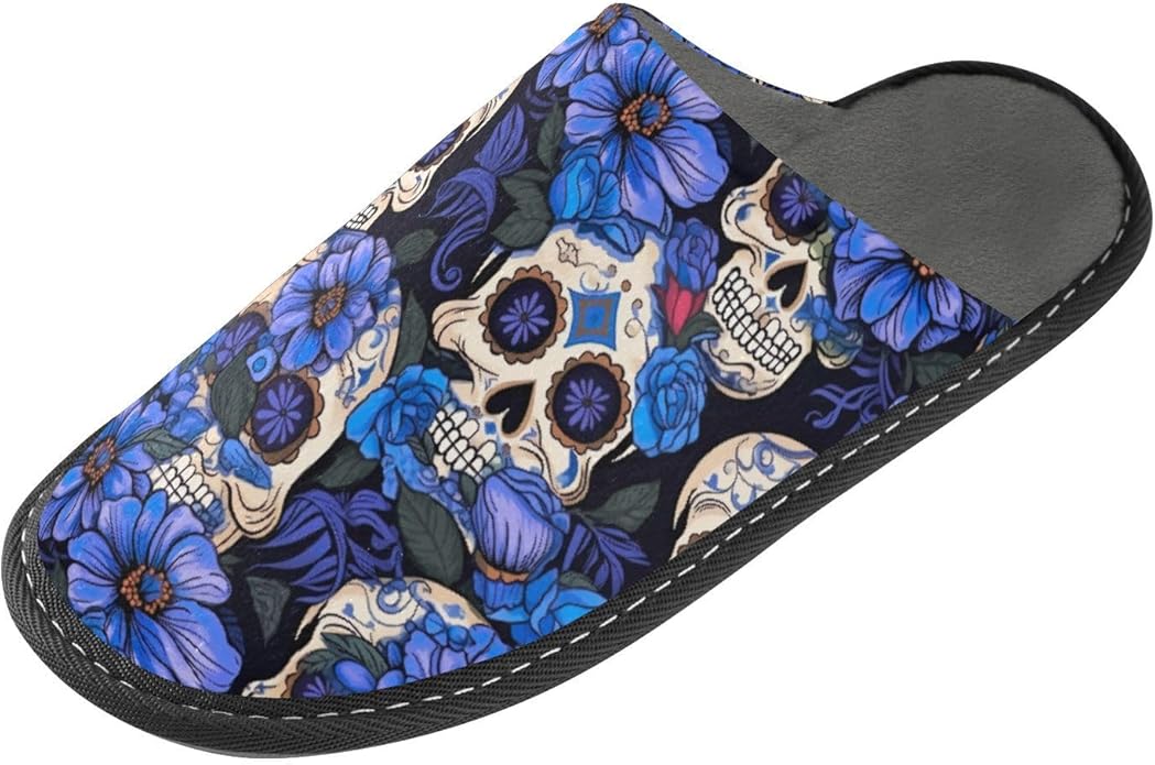 CHSIN - sugar skull slippers womens