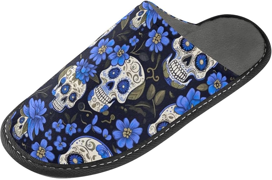 CHSIN - sugar skull slippers womens