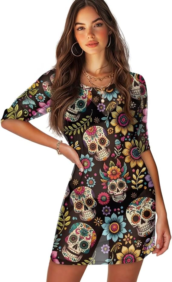 Jndtueit - sugar skull dress womens