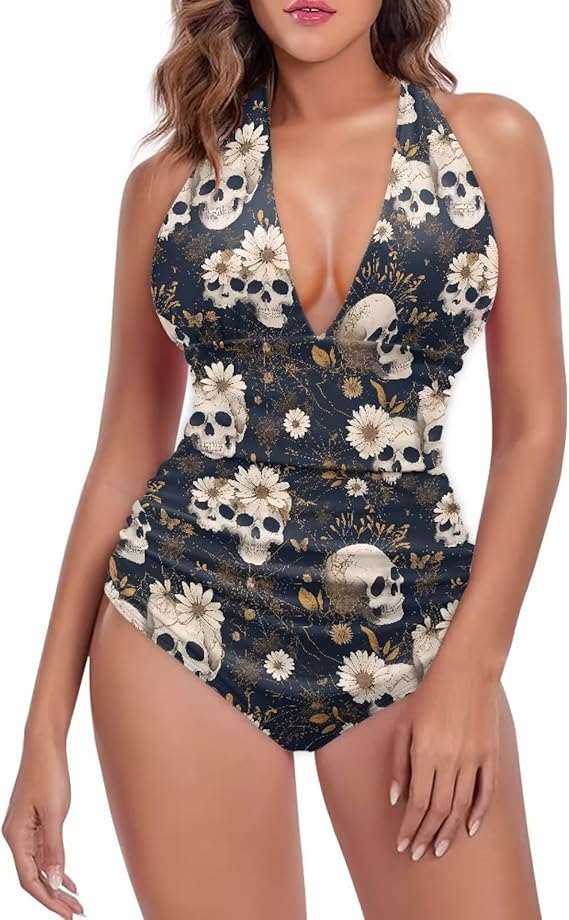 Xpyeesfuen - sugar skull bikini set