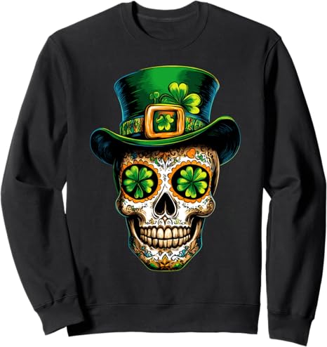 Lucky Skull St. Paddy’s Day - sugar skull beanie