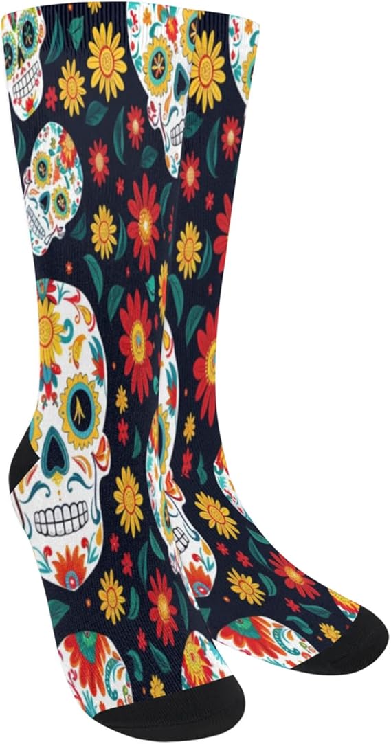 Lakiniss - sugar skull socks womens