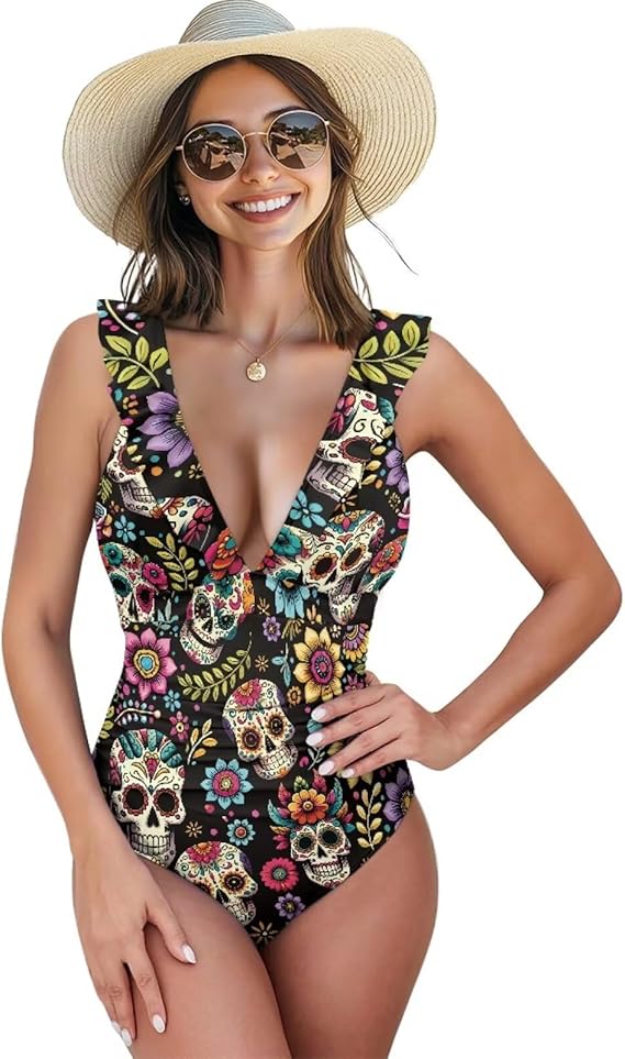 ELEDIZI - sugar skull bikini set