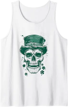 St Patricks Day Funny Sugar Skull Hat Shamrock - sugar skull beanie