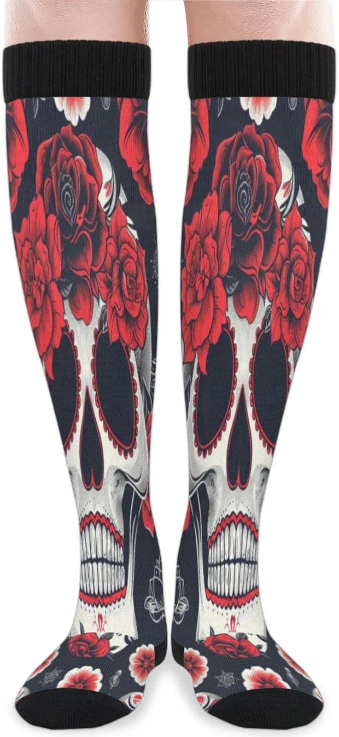 Lakiniss - sugar skull socks womens