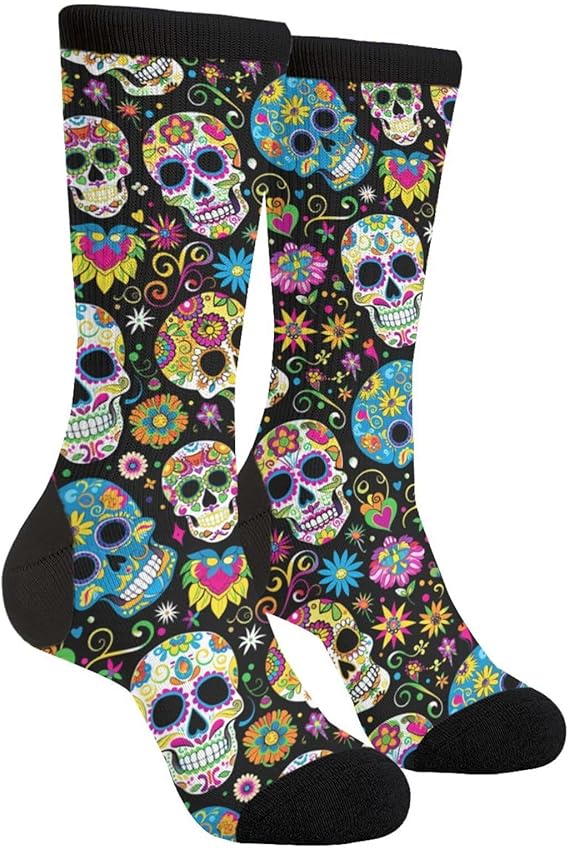 Yaateeh - sugar skull socks womens