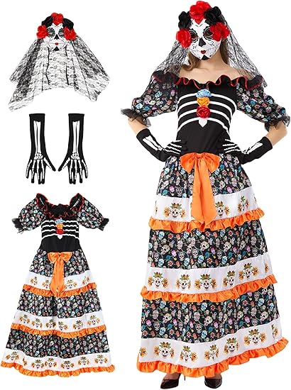 Opemon - sugar skull dress womens