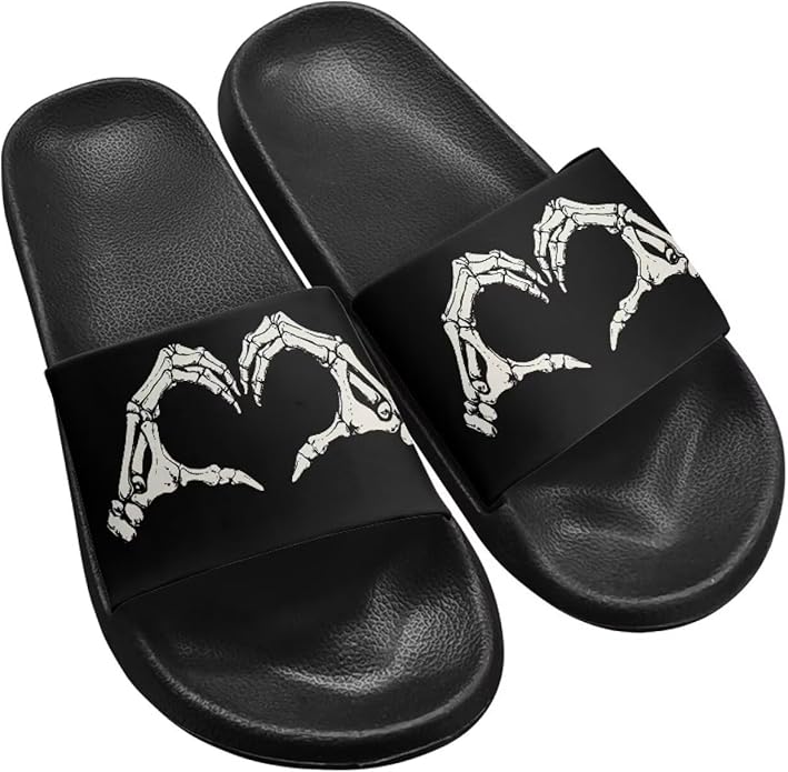 Tomeusey - sugar skull flip flops womens