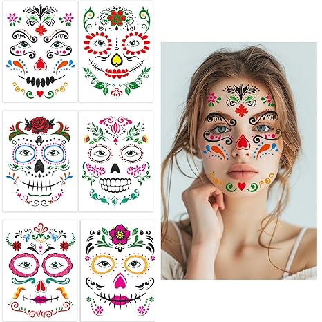 ceiba tree - sugar skull face mask