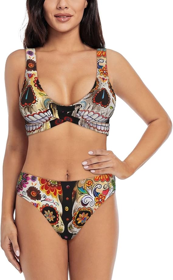 BWWHCCTI - sugar skull bikini set
