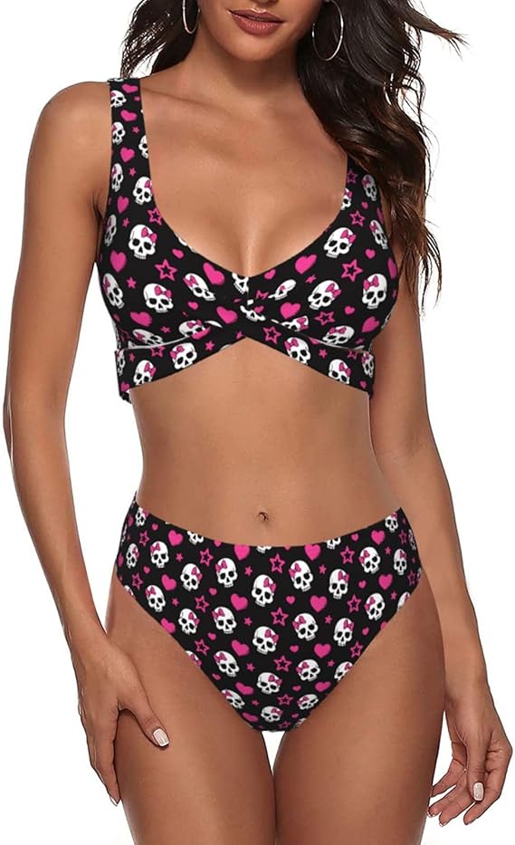 KIKICHUA - sugar skull bikini set