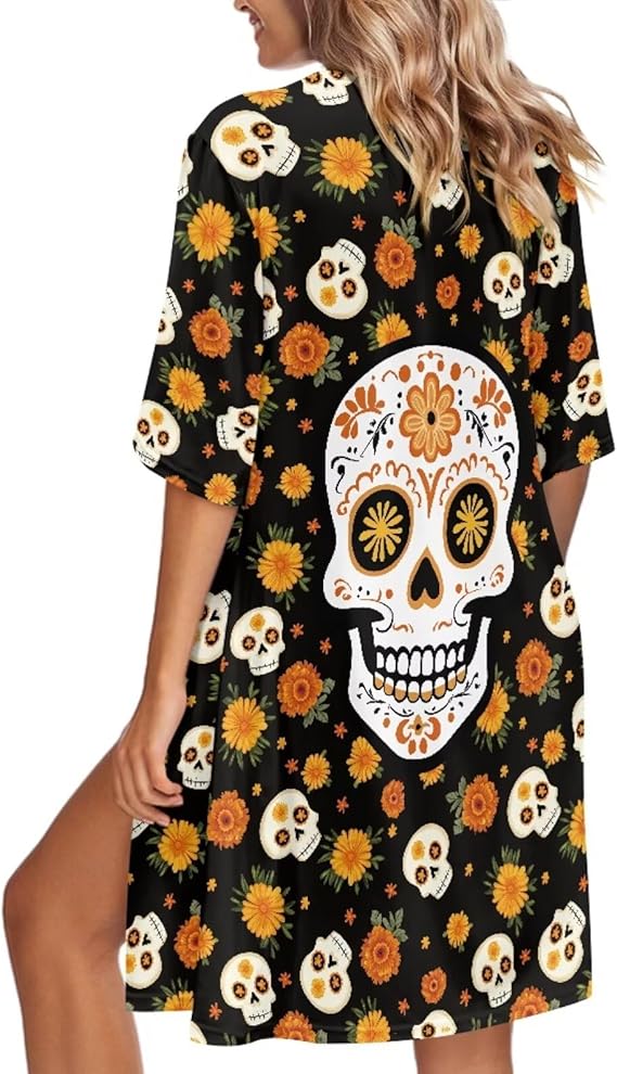 QUJUFOZY - sugar skull dress womens