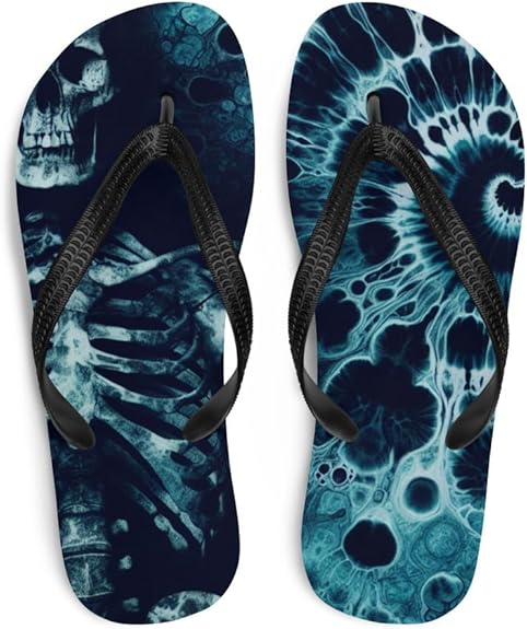AIBUYDESIGN - sugar skull flip flops womens