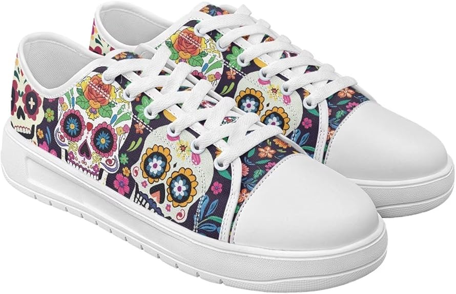 Twousenru - sugar skull sneakers womens