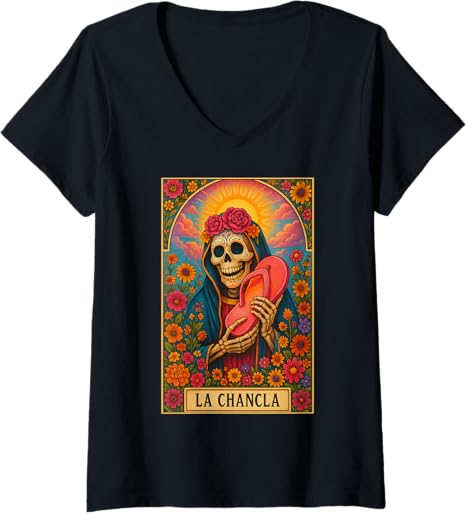 Chancla Survivor, Sugar Skull Mexican Bingo Card - sugar skull flip flops womens