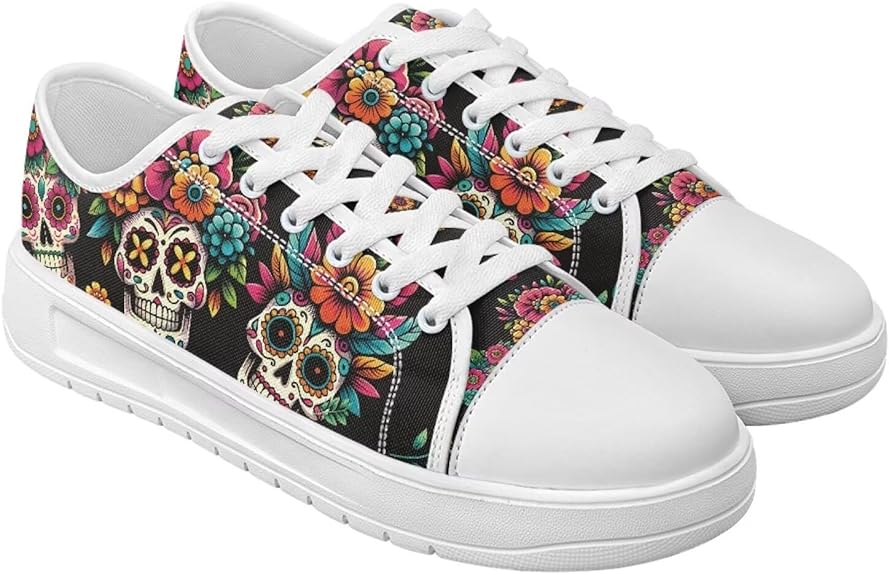 Twousenru - sugar skull sneakers womens