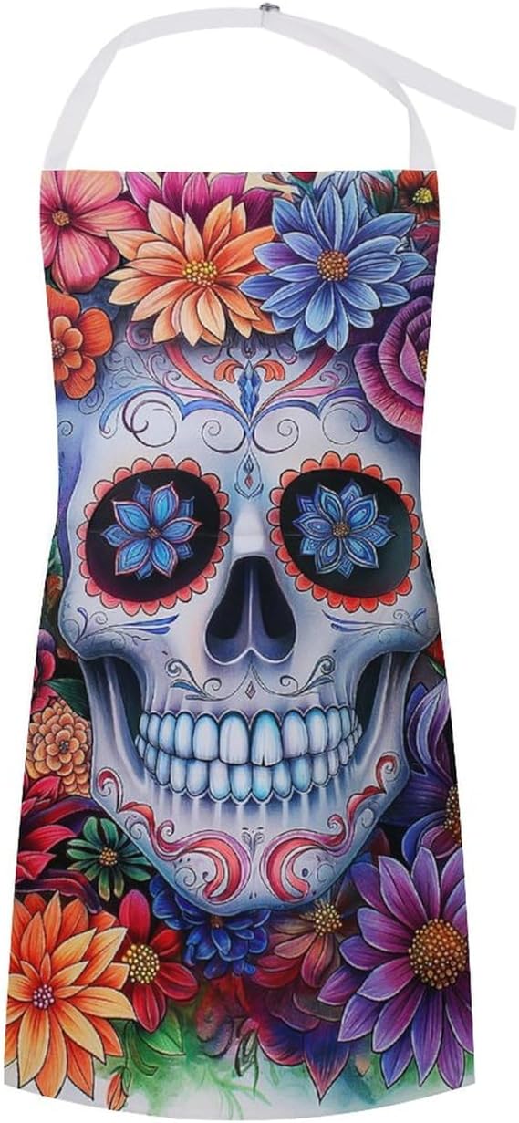 Cooking Aprons Vintage Steam Train Adjustable Baking Aprons Chef Apron For Kitchen Gardening And Salon - sugar skull apron for women