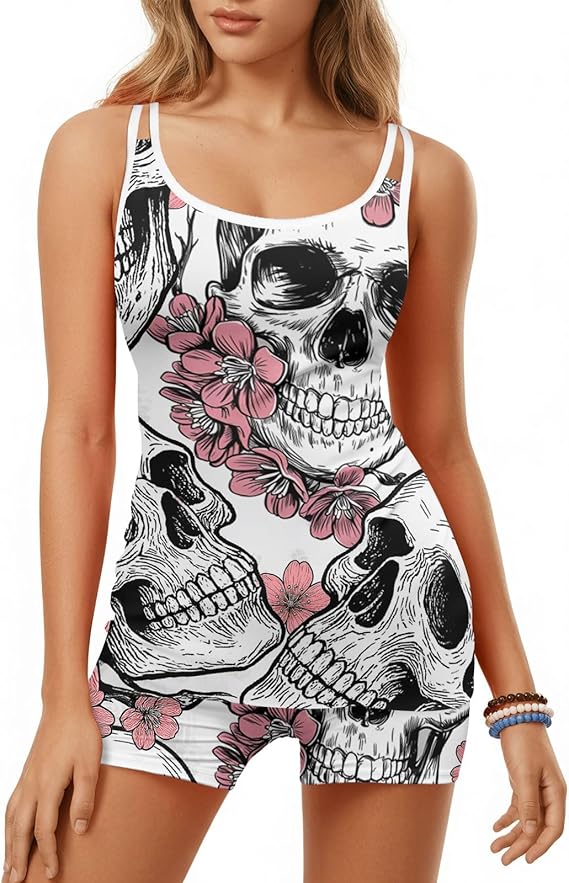 HUNTFAMI - sugar skull bikini set