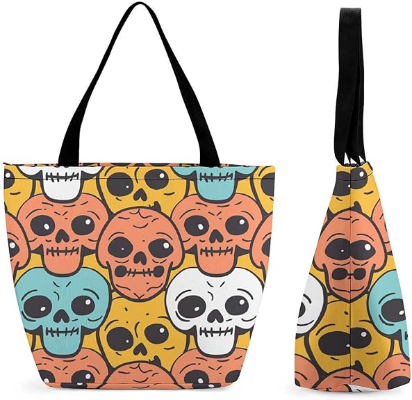 Women's Handbags Sugar Skulls Patterns Shopping Bag Leather Tote Bag Satchel Bags - sugar skull handbags for sale
