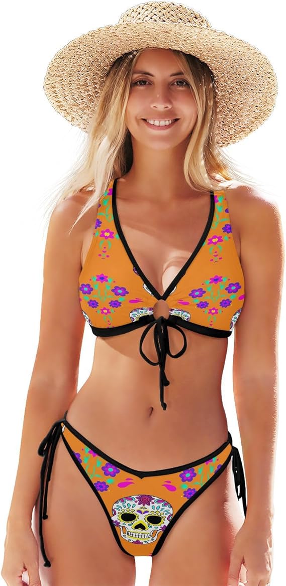 Nander - sugar skull bikini set