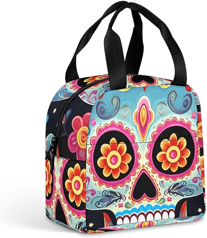 A Gym Artifact, The Canvas Sugar Skulls Printed Yoga Storage Bag Is Durable, Wear-resistant And Does Not Strangle Shoulders. It Is Suitable for Both Men And Women - sugar skull yoga mat