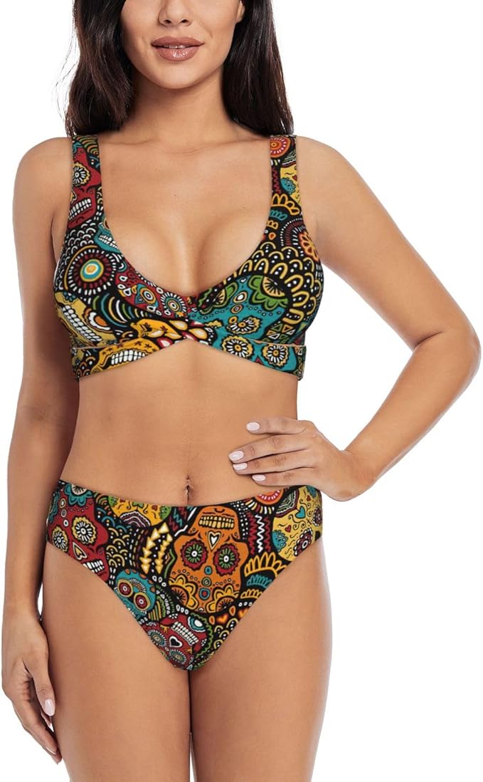 BBEXJIGY - sugar skull bikini set