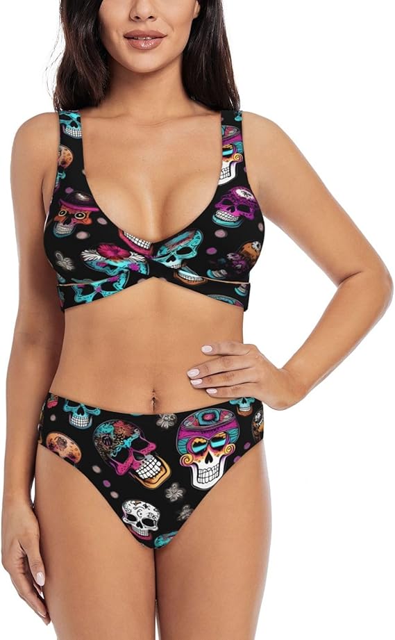 YaWea - sugar skull bikini set