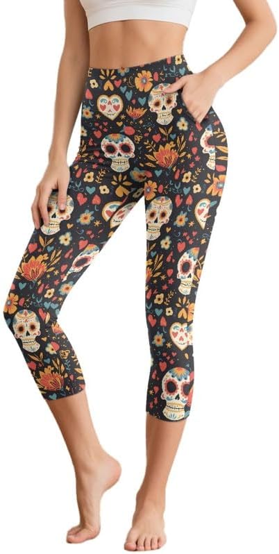 Irisjudy - sugar skull leggings for women