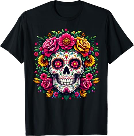 Day Of The Dead Dia De Los Muertos Ades.shirt - sugar skull t-shirt womens