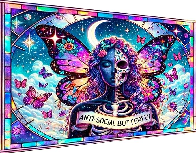 igoodom Large Diamond Painting Kit for Adults, Skull Large Diamond Art Kit, DIY Full Drill Round Big Halloween Diamond Painting Gem Art for Home Wall Decor Gift 27.5 X 15.7inch - sugar skull canvas wall art