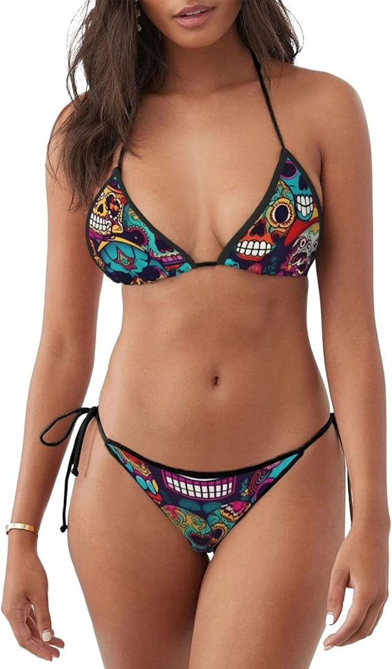 BBEXJIGY - sugar skull bikini set