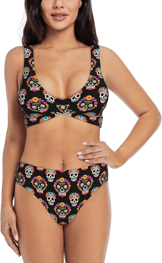 KAOEOSI - sugar skull bikini set