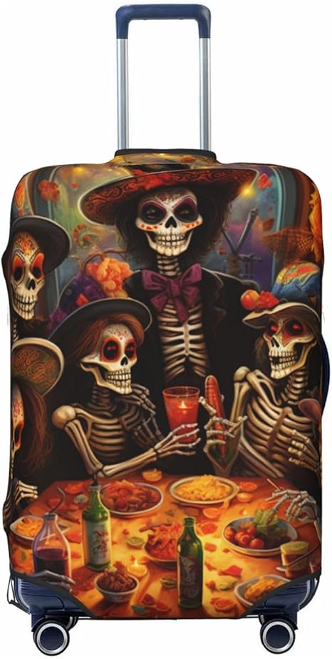 QIPVEKR - sugar skull luggage set