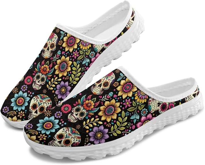Estailounic - sugar skull sneakers womens