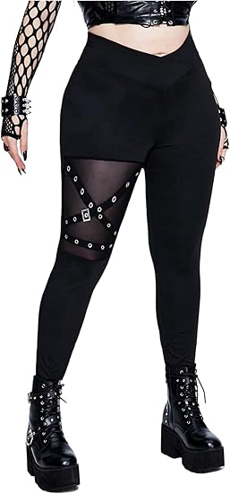 Floerns - sugar skull leggings for women