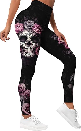 HIVICHI - sugar skull leggings for women