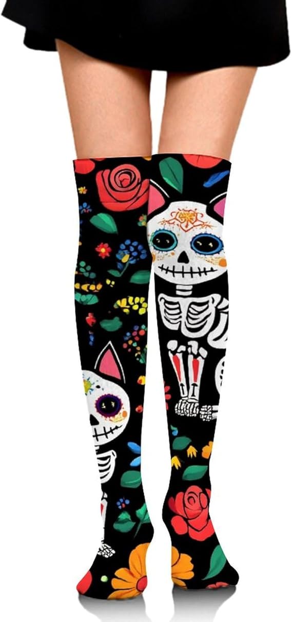Meaudiwes - sugar skull boots for women