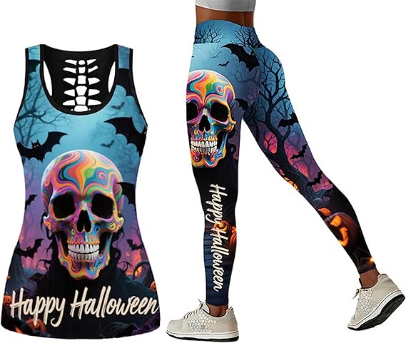 DRZHEAM - sugar skull leggings for women