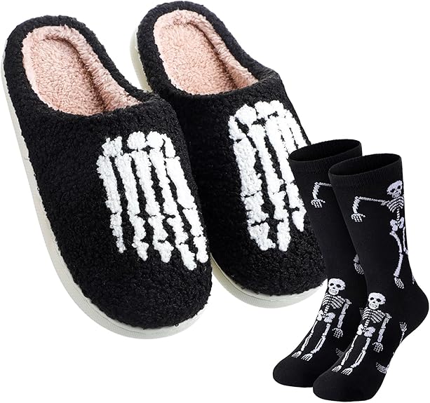 Geyoga - sugar skull slippers womens