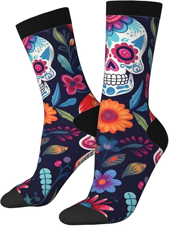 AYCZN - sugar skull socks womens