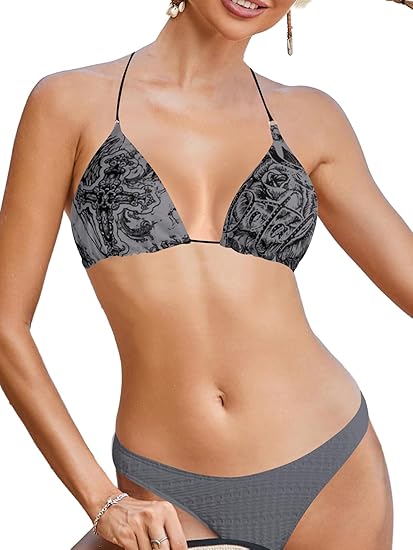 WDIRARA - sugar skull bikini set