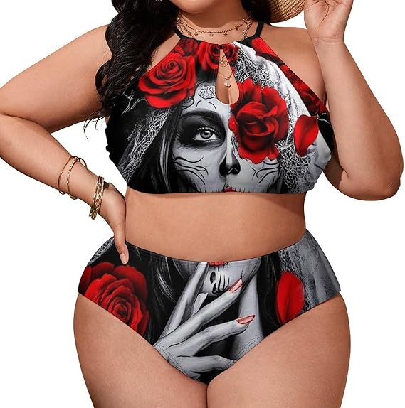Meaudiwes - sugar skull bikini set