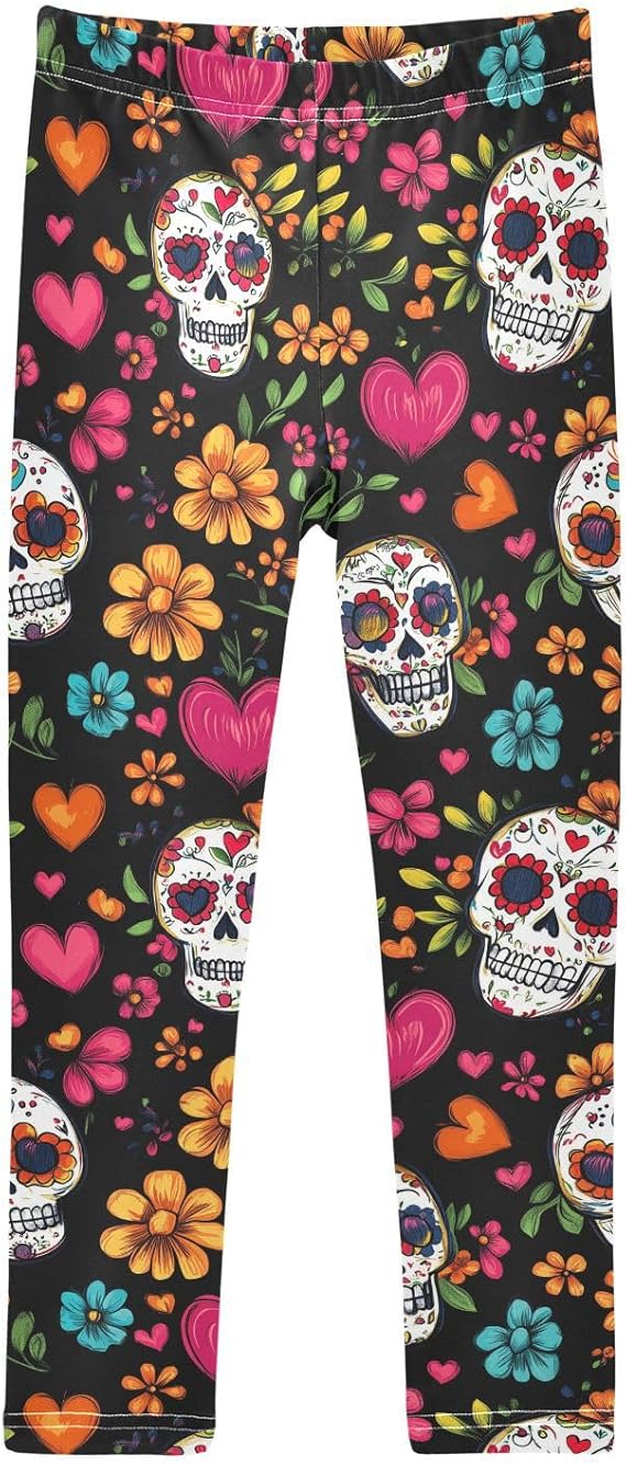 Wusikd - sugar skull leggings for women