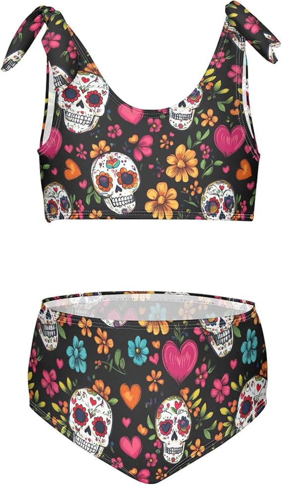 Wusikd - sugar skull bikini set