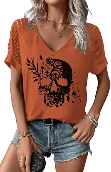 Earlymemb - sugar skull long sleeve shirt mens