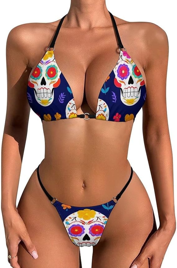 UTRSIFB - sugar skull bikini set
