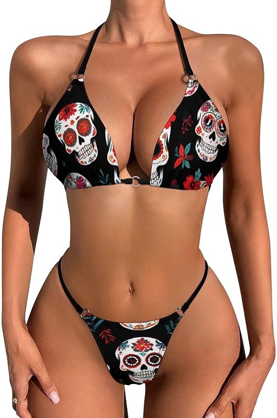 UTRSIFB - sugar skull bikini set