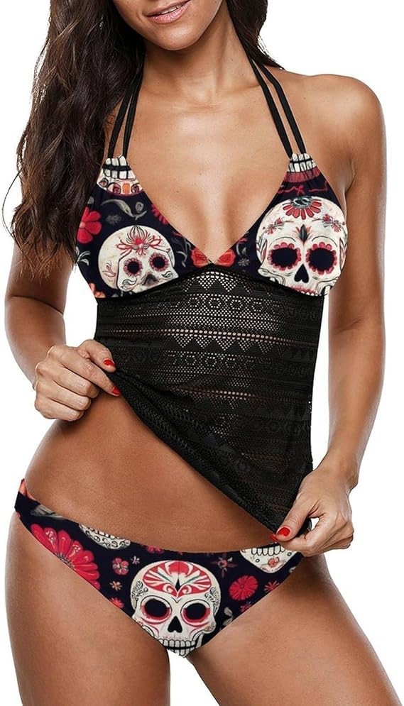 Meaudiwes - sugar skull bikini set