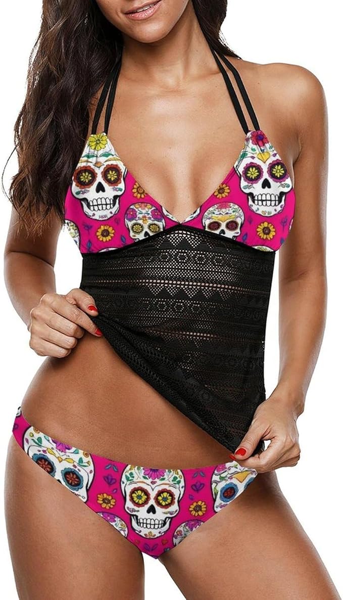 Meaudiwes - sugar skull bikini set